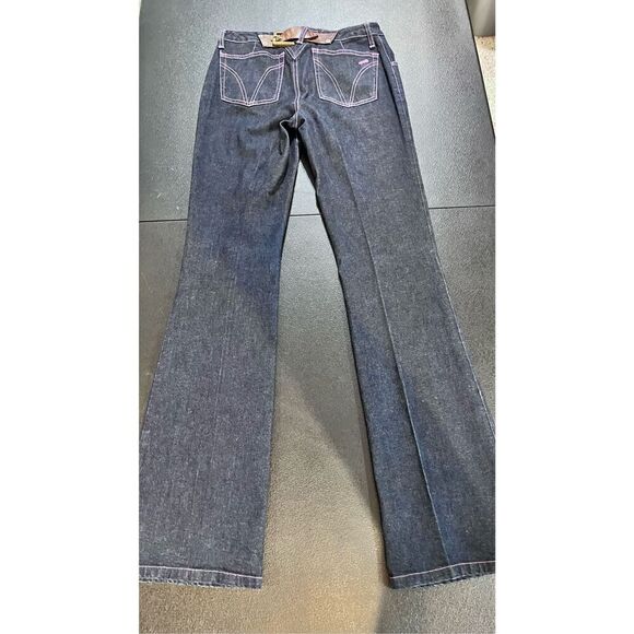 Dolce & Gabbana Women's Bootcut Jeans Casual Blue Denim Dark Wash Size 28x42 - Picture 9 of 15